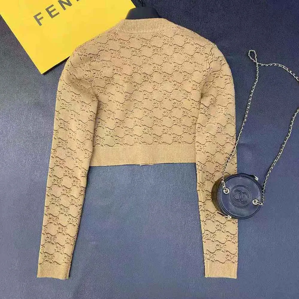 Fendi Beige Velvet and Viscose Cardigan with V Neck and Ribbed Edges for Women Fendi Beige Velvet and Viscose Cardigan with V Neck and Ribbed Edges for Women