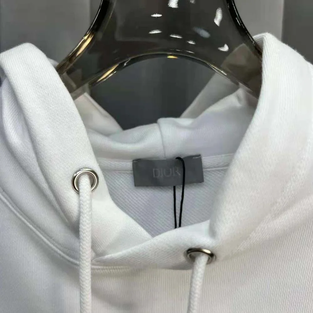 Dior Oversized Dior Jardin Hooded Sweatshirt White Cotton Fleece for Men Dior Oversized Dior Jardin Hooded Sweatshirt White Cotton Fleece for Men