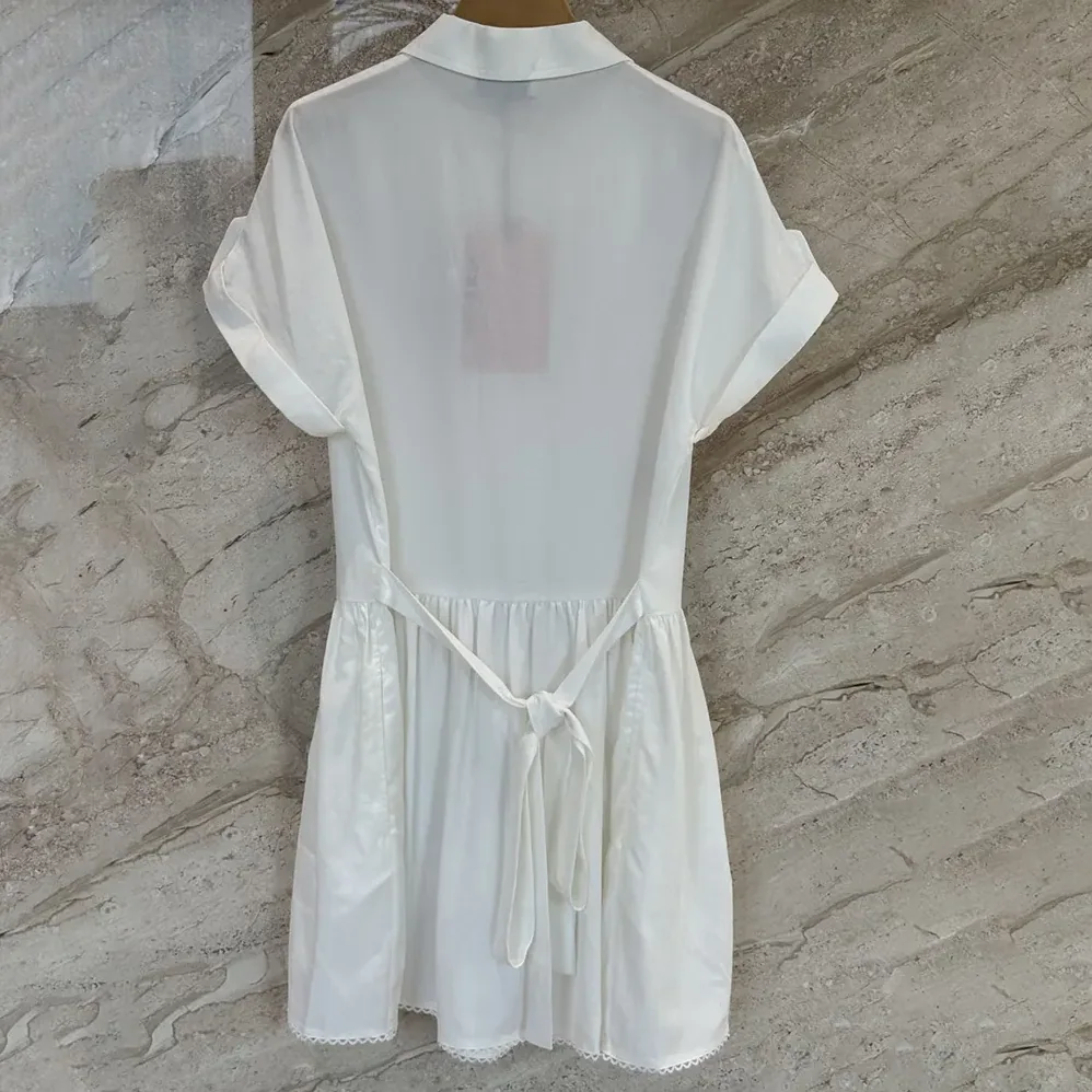 Miu Miu Slubbed Poplin Dress for Women Miu Miu Slubbed Poplin Dress for Women