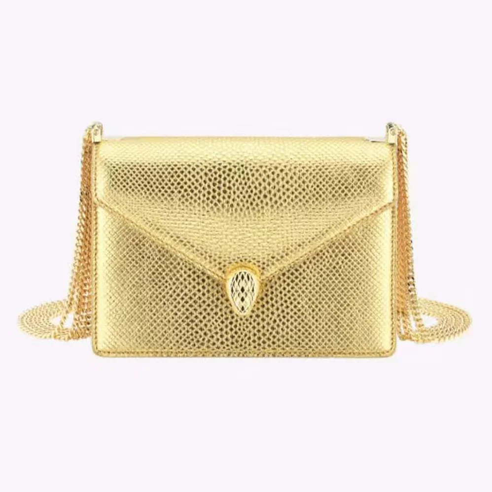Bvlgari Serpenti Forever Shoulder Bag in Karung Leather for Women in Gold Bvlgari Serpenti Forever Shoulder Bag in Karung Leather for Women in Gold