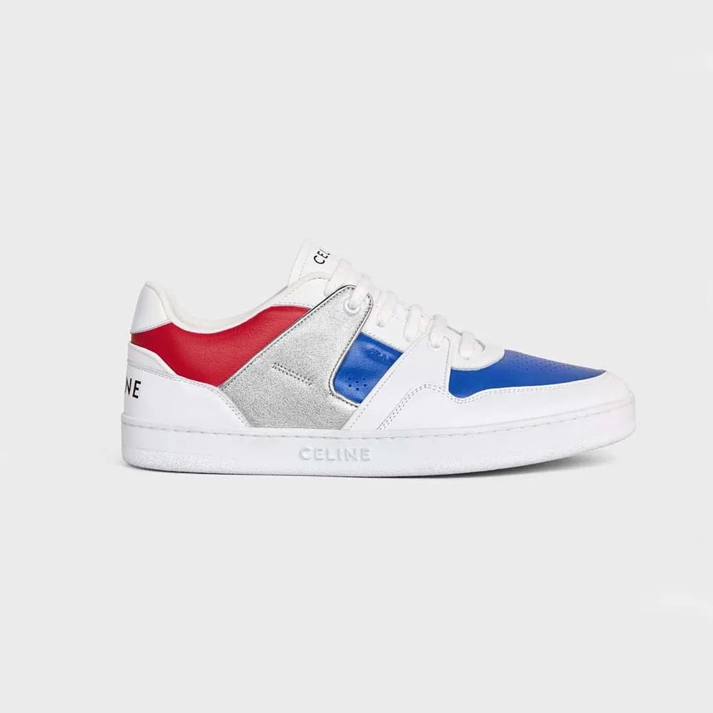 Celine CT-04 Celine Trainer Low Lace-up Sneaker in Metallic Calfskin and Calfskin for Men Celine CT-04 Celine Trainer Low Lace-up Sneaker in Metallic Calfskin and Calfskin for Men