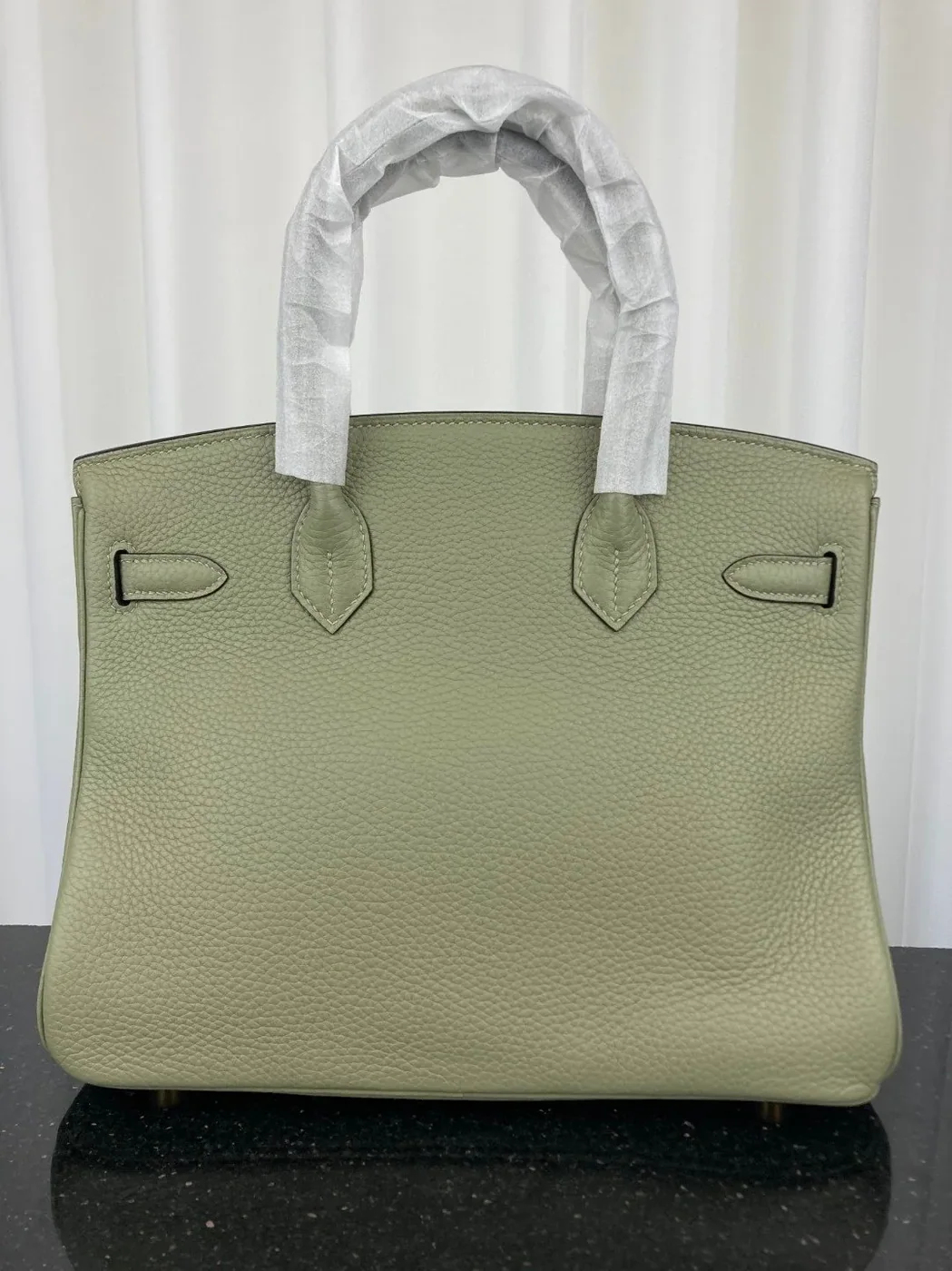 Hermes Birkin 30 Top Handle Bag in Green Moss Gold Hardware Hermes Birkin 30 Top Handle Bag in Green Moss Gold Hardware
