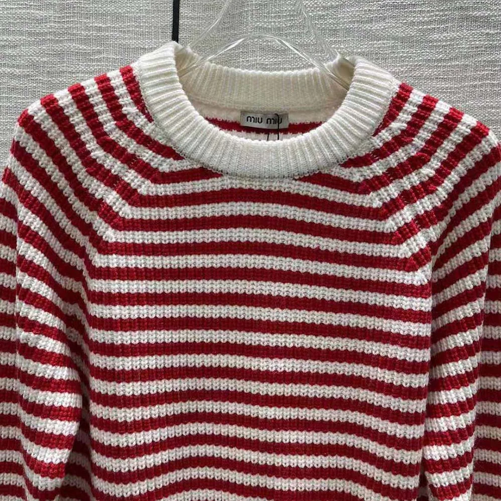Miu Miu Cotton and Cashmere Sweater for Women in Red