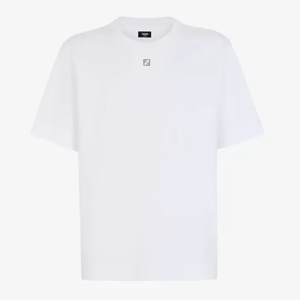 Fendi White Cotton T for Women in shirt Fendi White Cotton T for Women in shirt