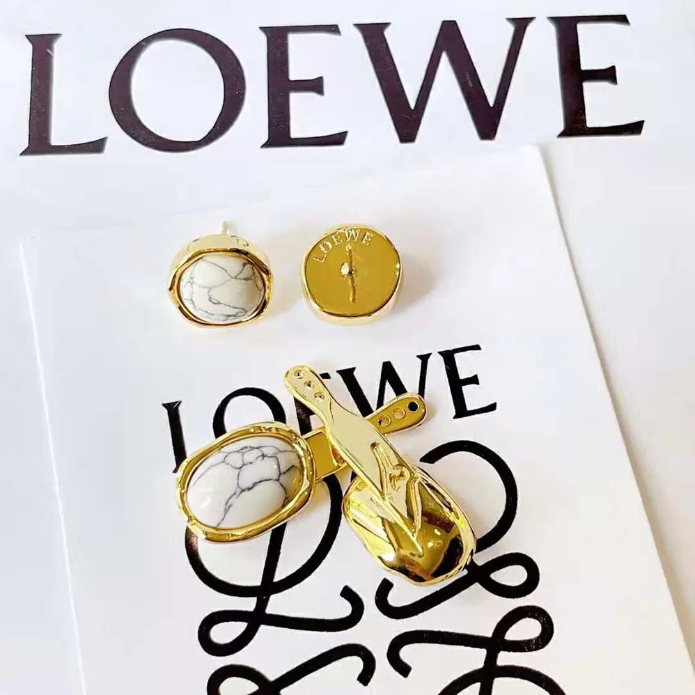 Loewe Double Tree Earrings in Metal and Resin for Women Loewe Double Tree Earrings in Metal and Resin for Women