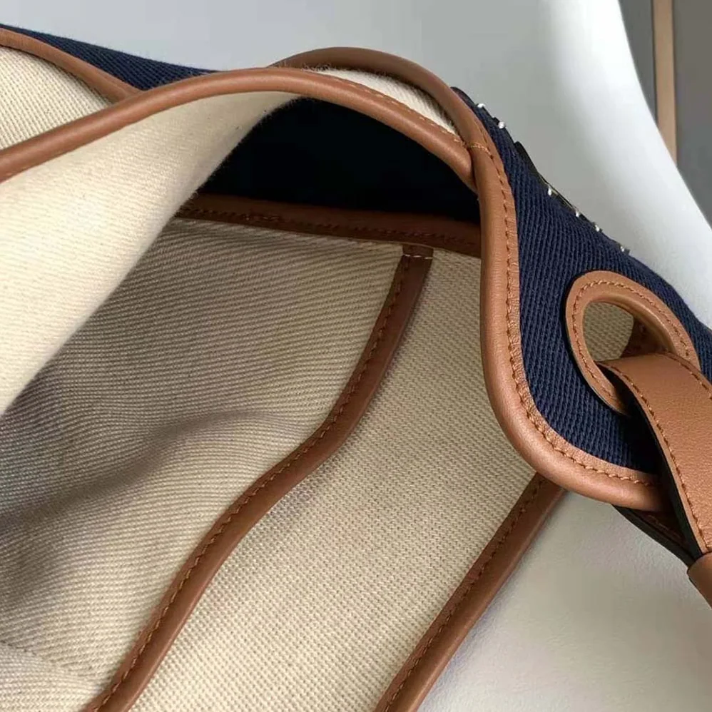 Loewe Hobo Bag in Canvas and Calfskin for Women Loewe Hobo Bag in Canvas and Calfskin for Women