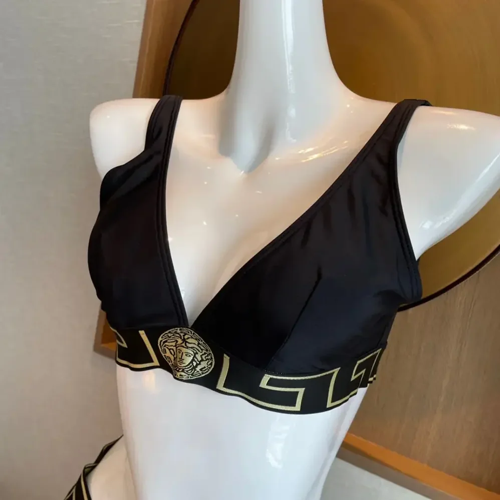 Versace Greca Border Bikini Top for Women in Bottoms