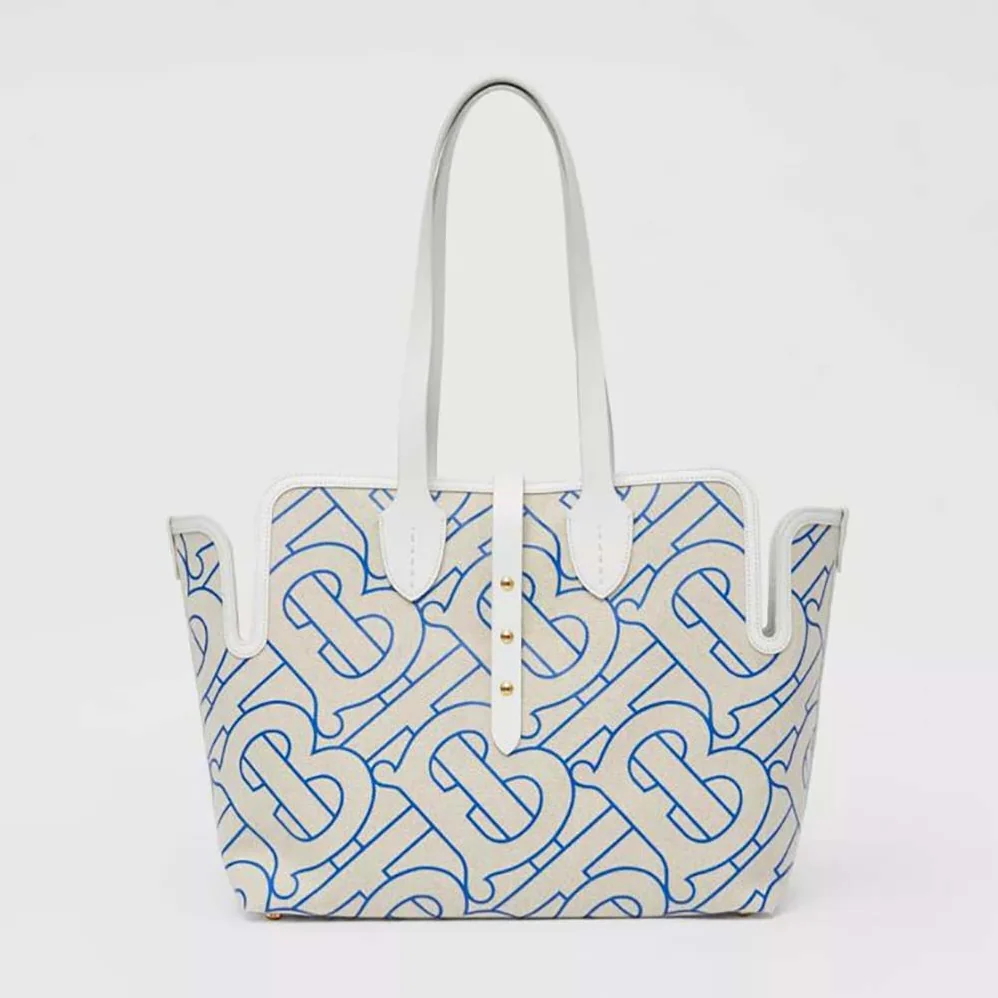 Burberry The Medium Soft Cotton Canvas Belt Bag for Women in Blue Burberry The Medium Soft Cotton Canvas Belt Bag for Women in Blue