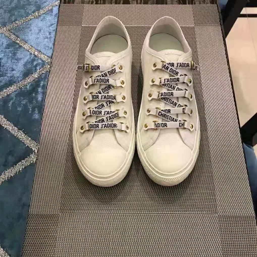 Dior Walk'N'Dior Low-Top Sneaker in White Canvas for Women Dior Walk'N'Dior Low-Top Sneaker in White Canvas for Women