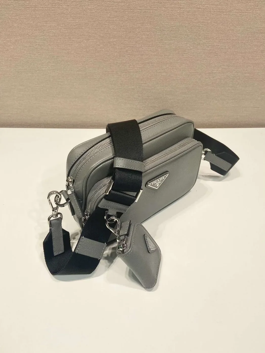 Prada Brique Saffiano Bag Grey /