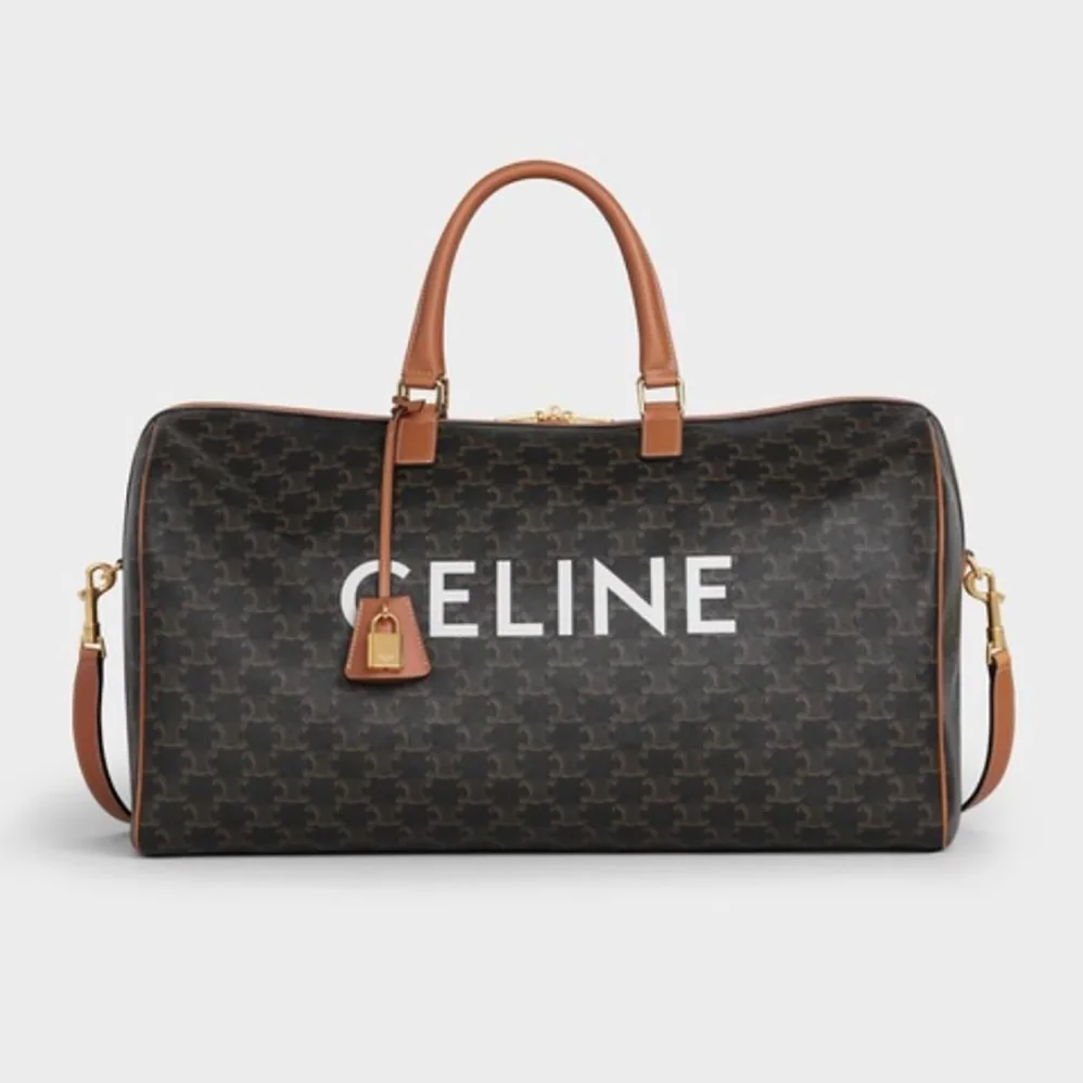 Celine Large Voyage Bag in Triomphe Canvas with Celine Print for Women