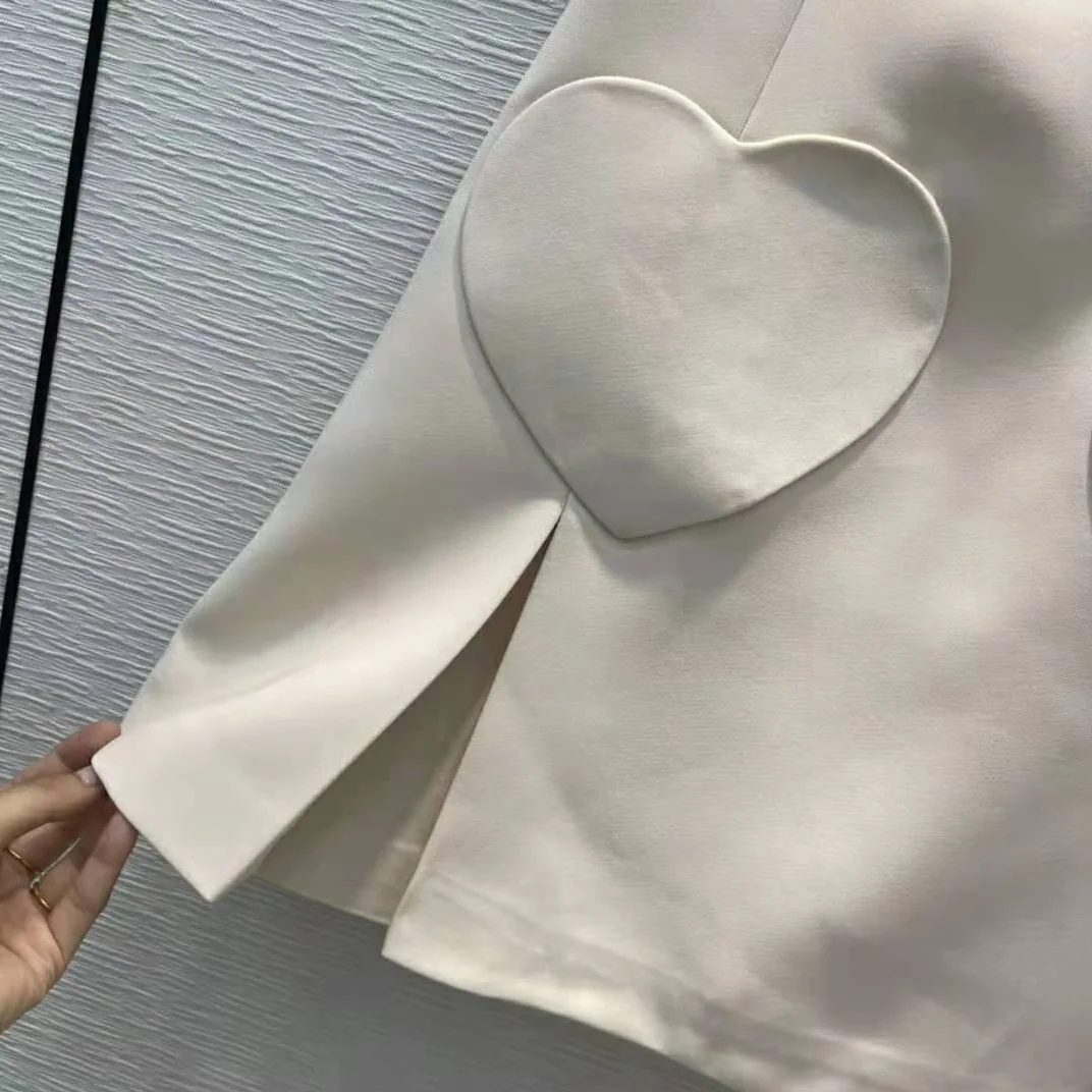 Dior Dioramour Miniskirt with Heart-Shaped Pockets Ecru Wool and Silk for Women