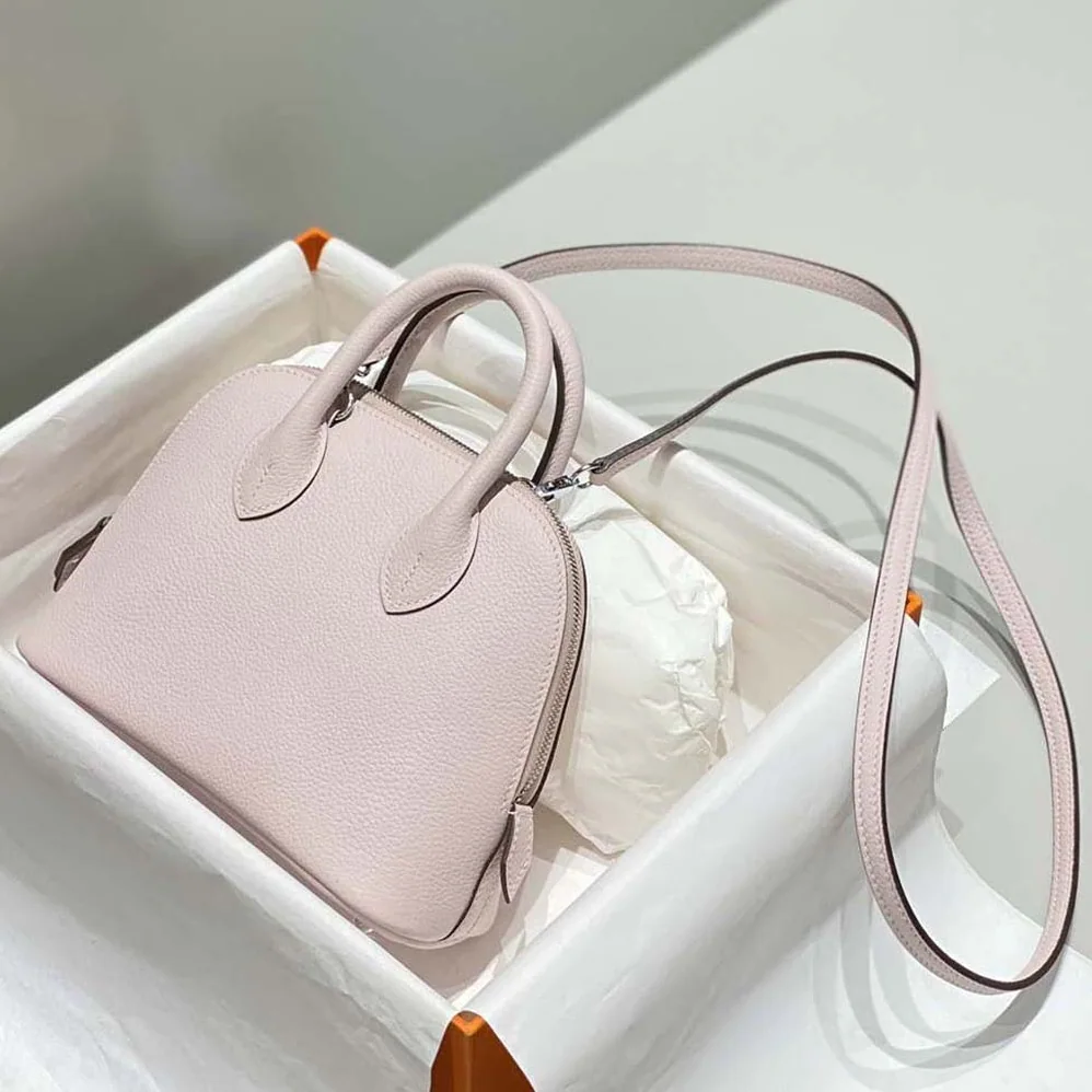 Hermes Bolide 1923 Bag in Epsom Calfskin for Unisex in Pink