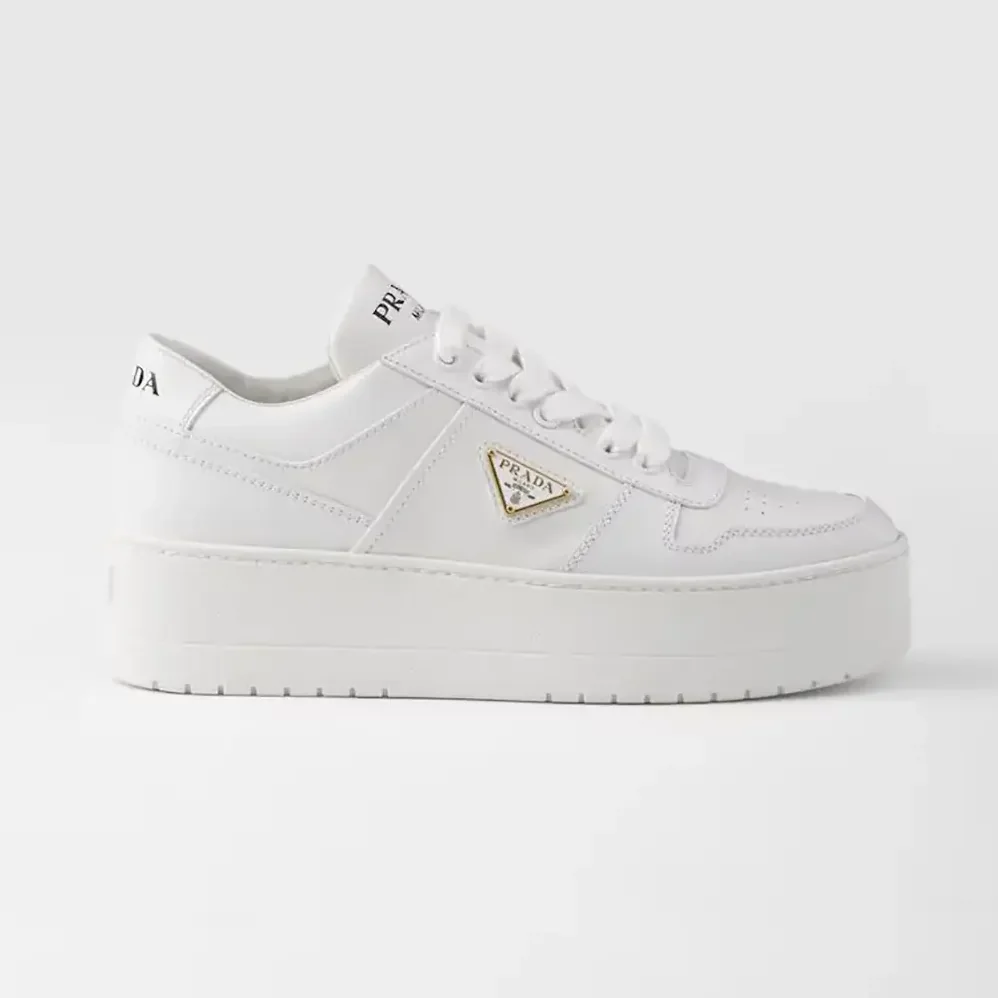 Prada Downtown Bold Leather Sneakers for Women