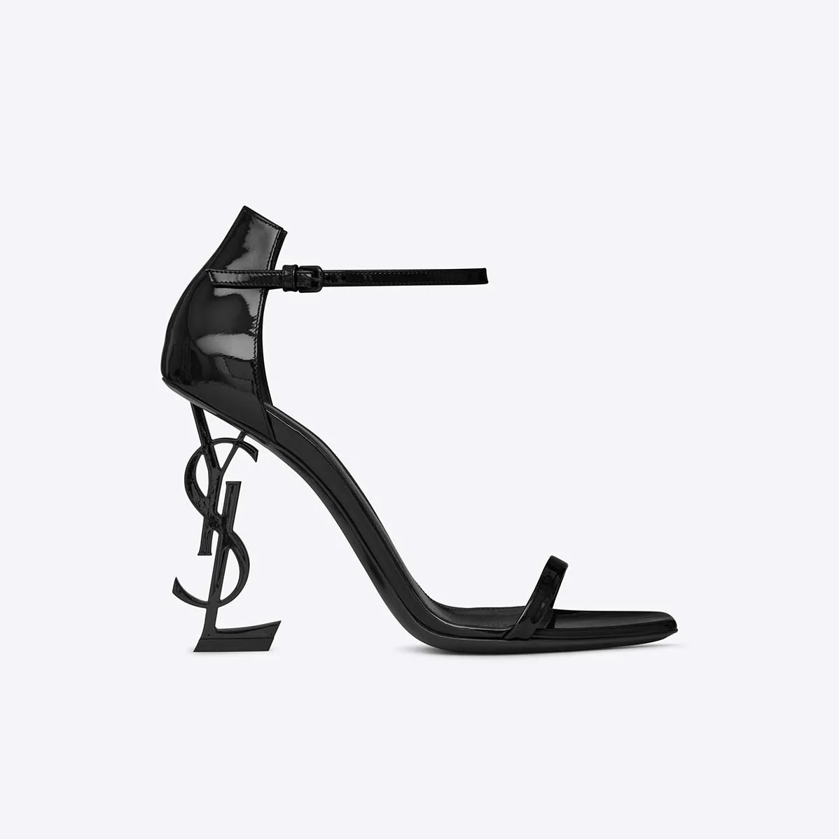 Saint Laurent YSL Opyum 110 Sandals Patent Leather for Women in Black Saint Laurent YSL Opyum 110 Sandals Patent Leather for Women in Black