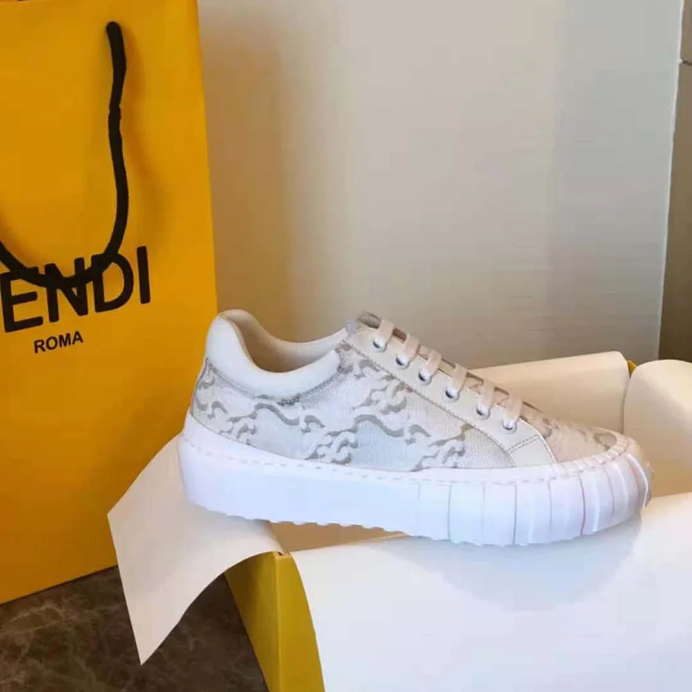 Fendi Force White Fabric Low for Women in Top Sneakers Fendi Force White Fabric Low for Women in Top Sneakers