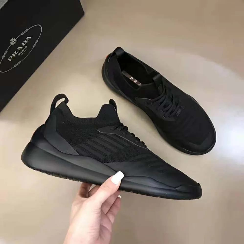 Prada Toblach Technical Fabric Sneakers for Unisex in Black Prada Toblach Technical Fabric Sneakers for Unisex in Black