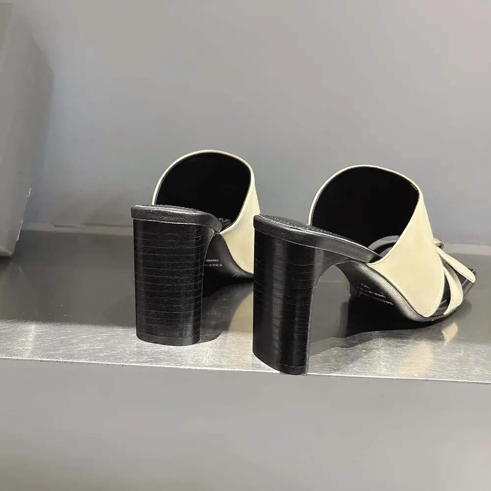 Balenciaga Bel Air 80mm Sandal in Soya Smooth Calfskin for Women Balenciaga Bel Air 80mm Sandal in Soya Smooth Calfskin for Women