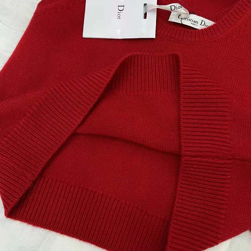 Dior Twin-set Amaryllis Red Cashmere Knit for Women