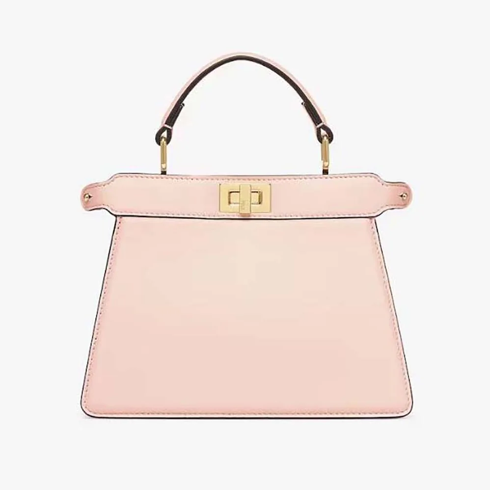 Fendi Peekaboo ISeeU Petite Pink Padded Nappa Leather Bag for Women Fendi Peekaboo ISeeU Petite Pink Padded Nappa Leather Bag for Women