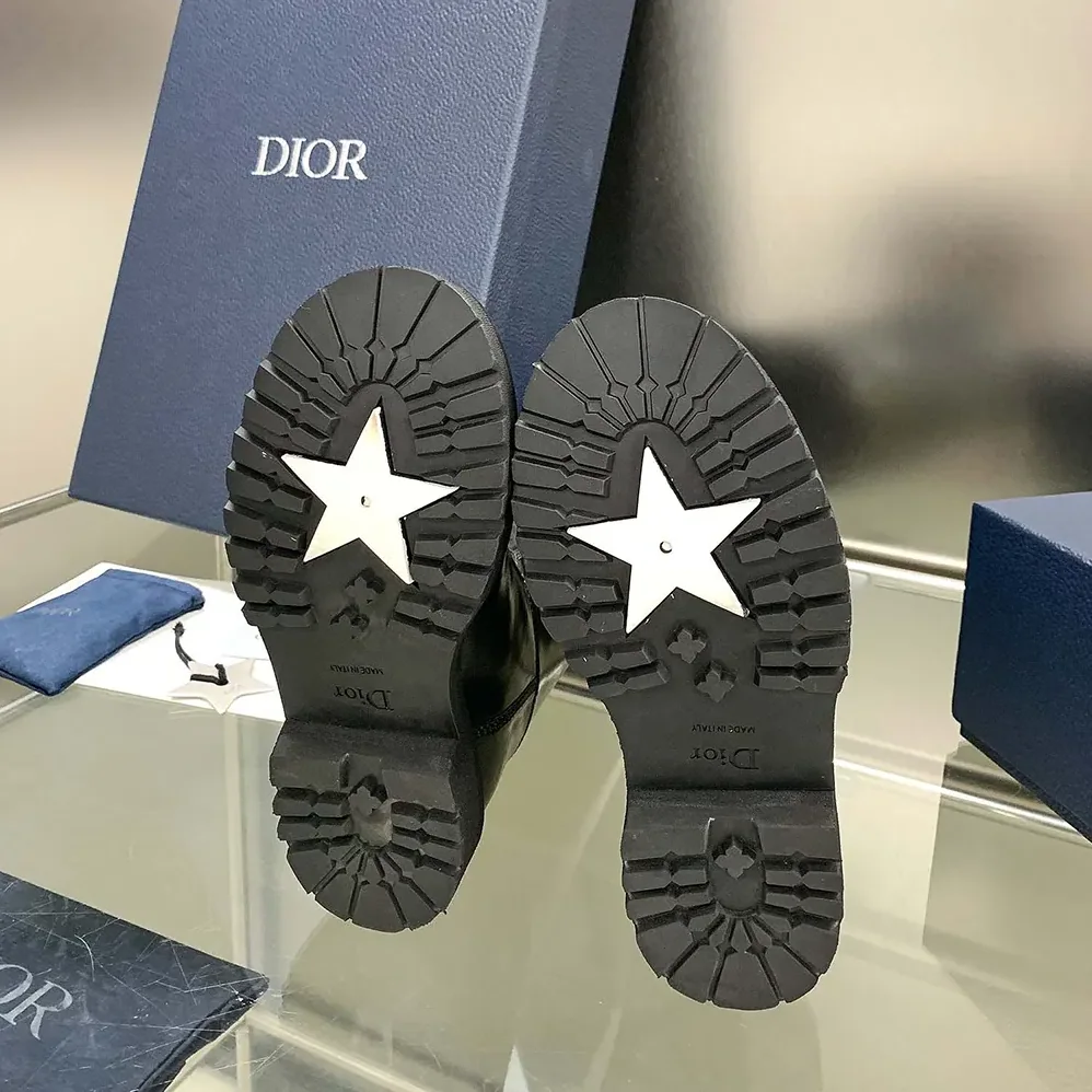 Dior Diorebel Boot Black Brushed Calfskin for Women