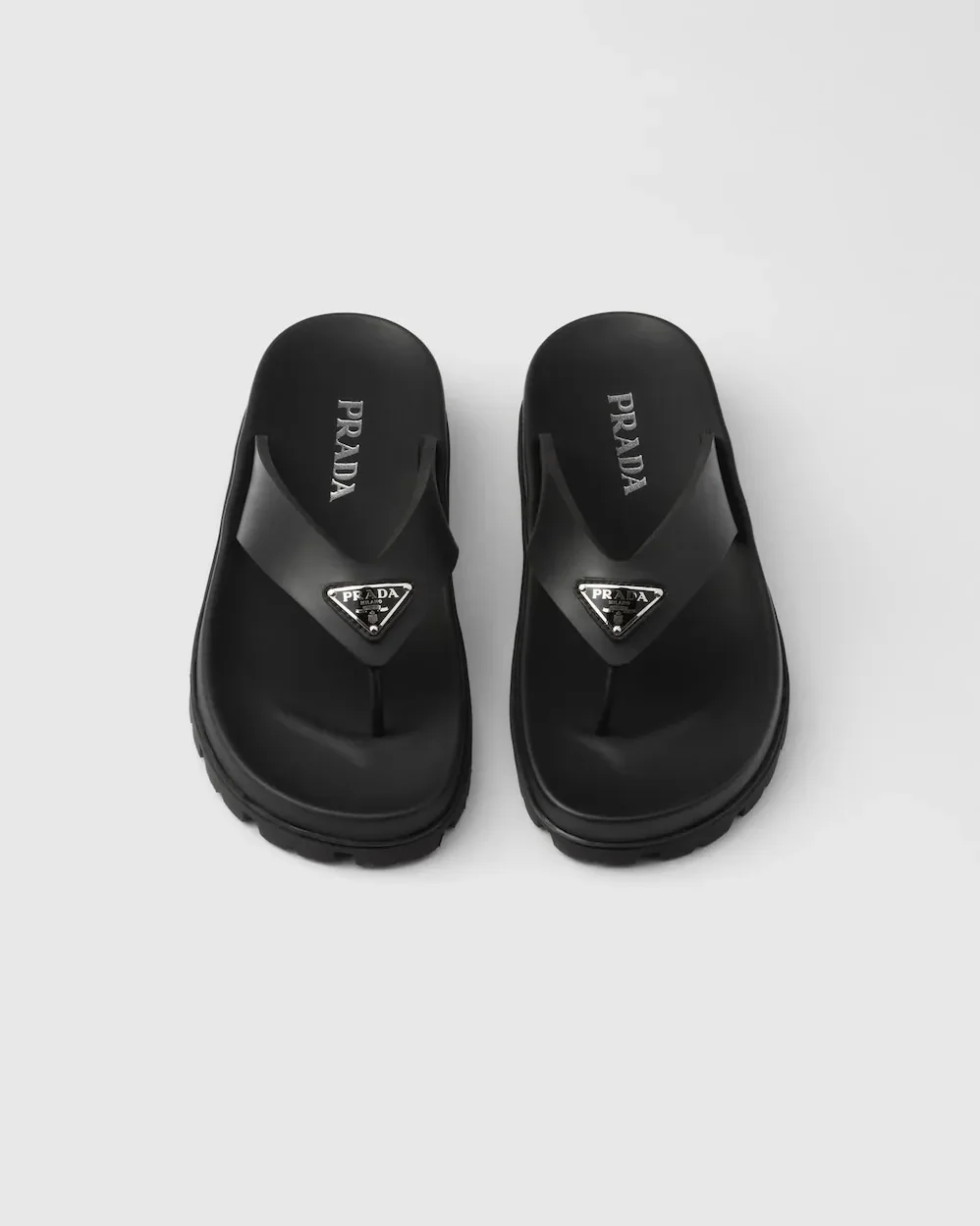 Prada Rubber Thong Sandals Black 1Y420N_3LKK_F0002_F_020 Prada Rubber Thong Sandals Black 1Y420N_3LKK_F0002_F_020