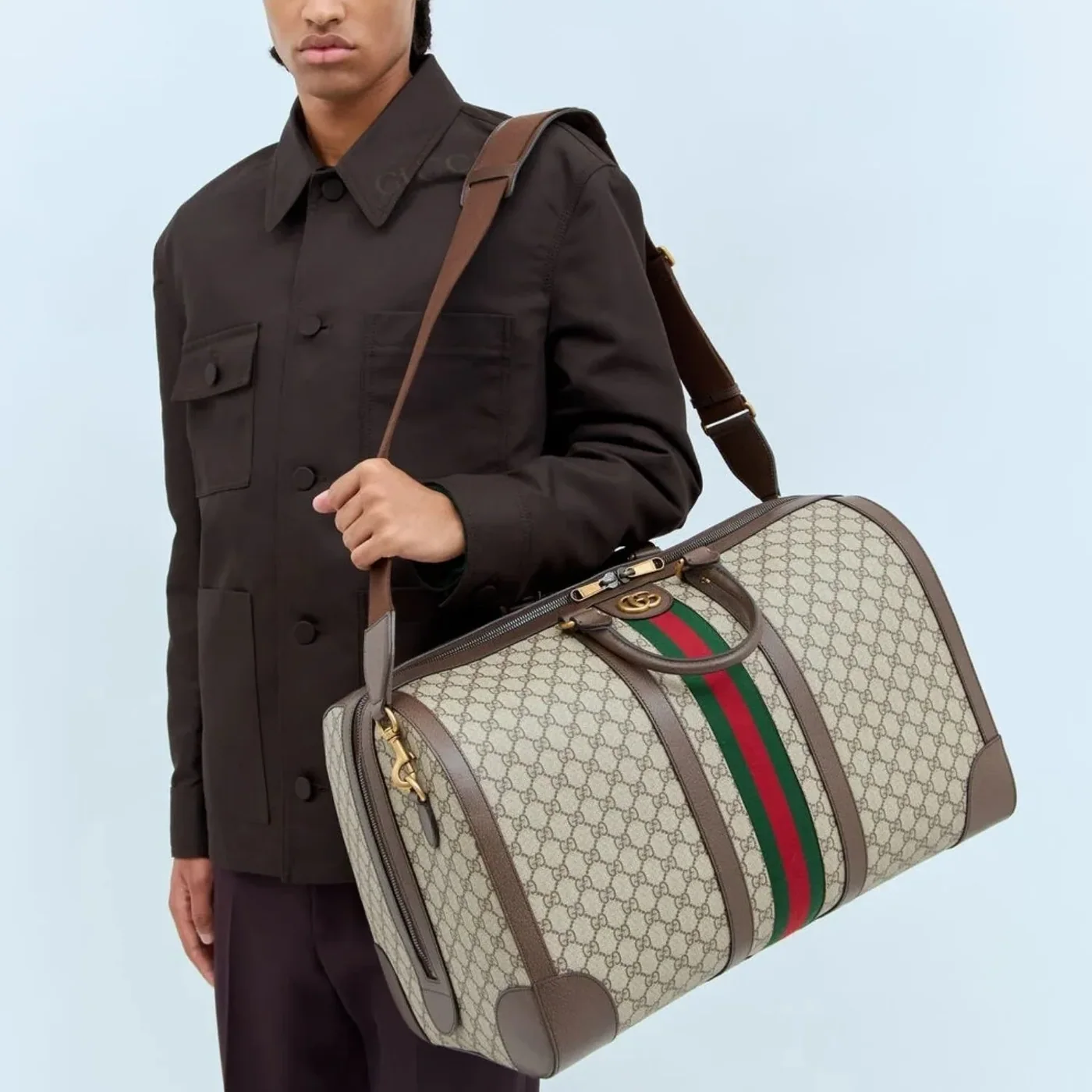 Gucci Savoy Large Duffle Bag in Beige Gold Hardware Gucci Savoy Large Duffle Bag in Beige Gold Hardware