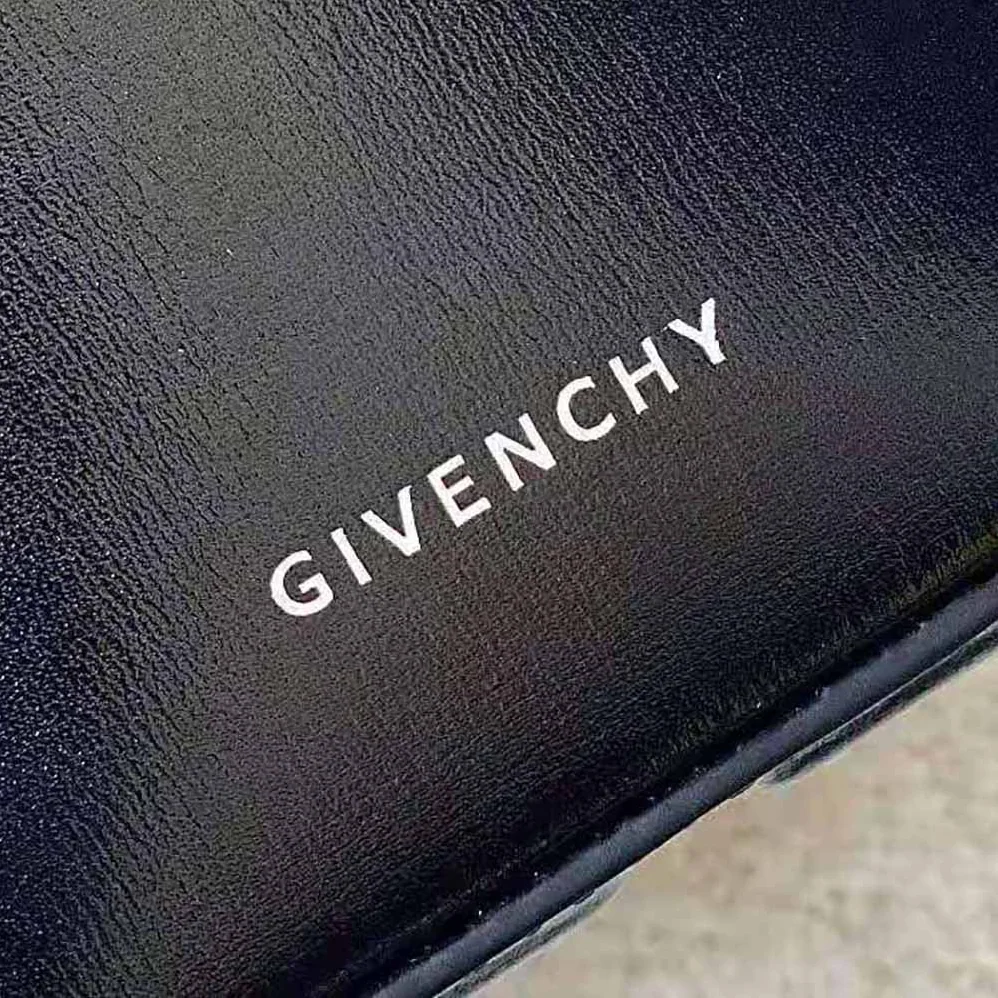 Givenchy Mini Cut Out Bucket Bag in Box Leather for Women in Black