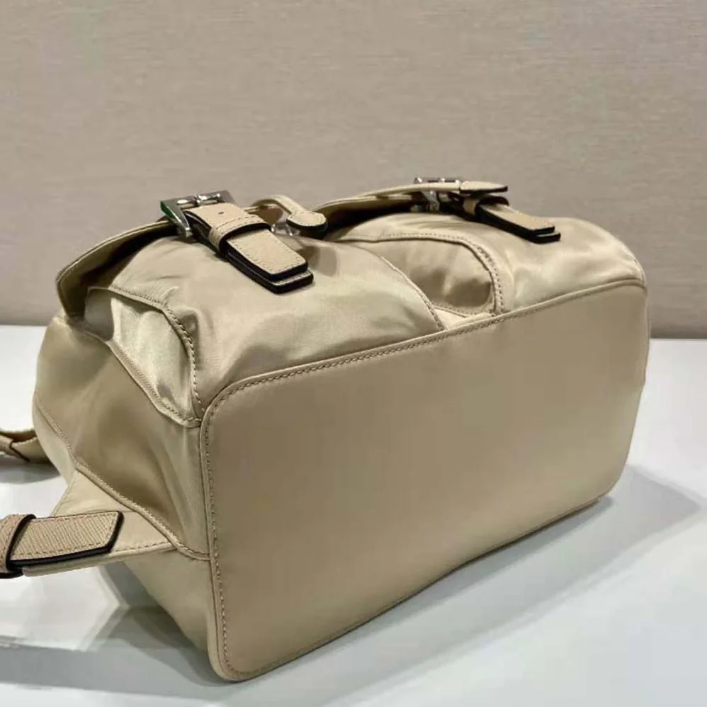Prada Small Re-Nylon Backpack for Women in Beige