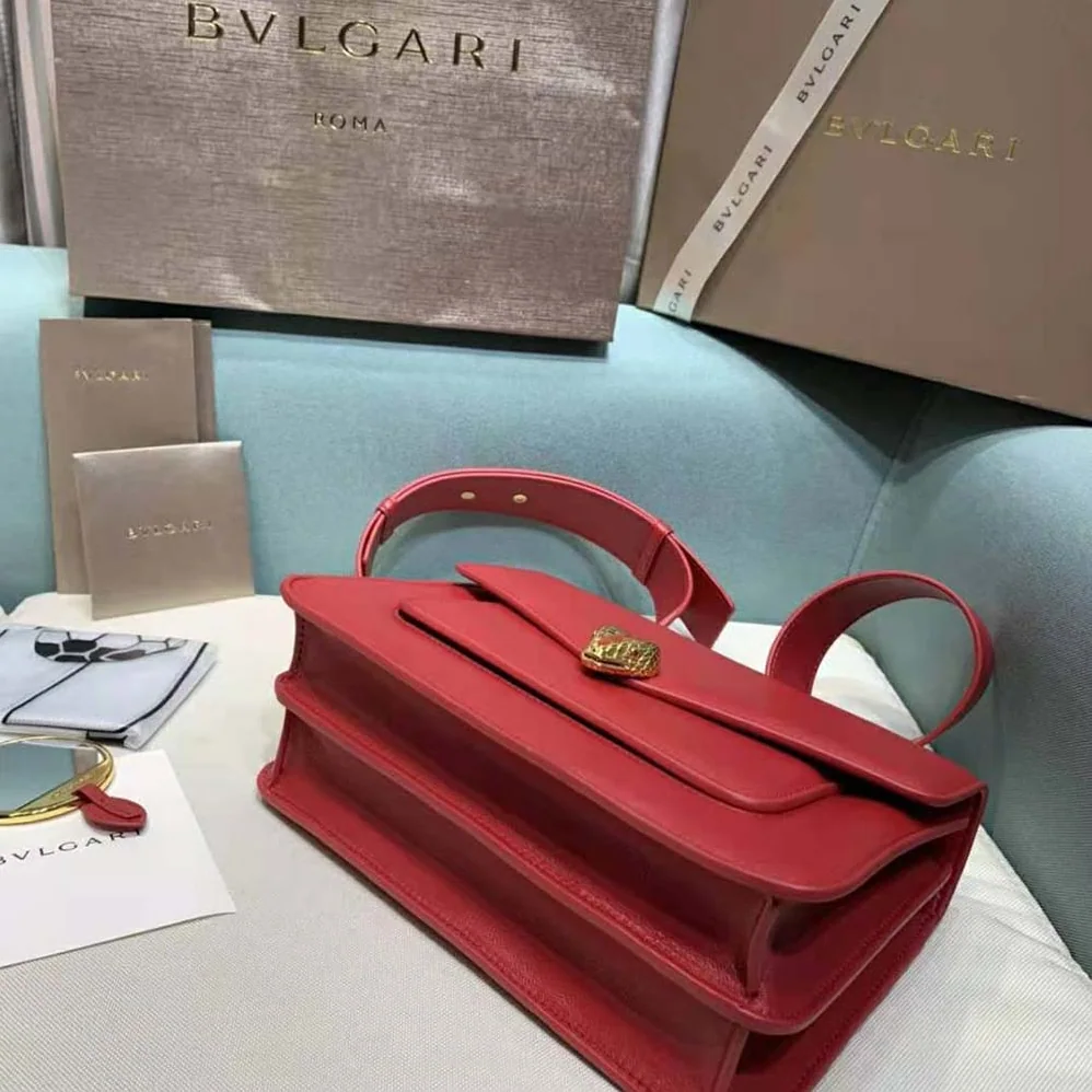Bvlgari Serpenti Forever Crossbody Bag in Nappa Leather for Women in Red