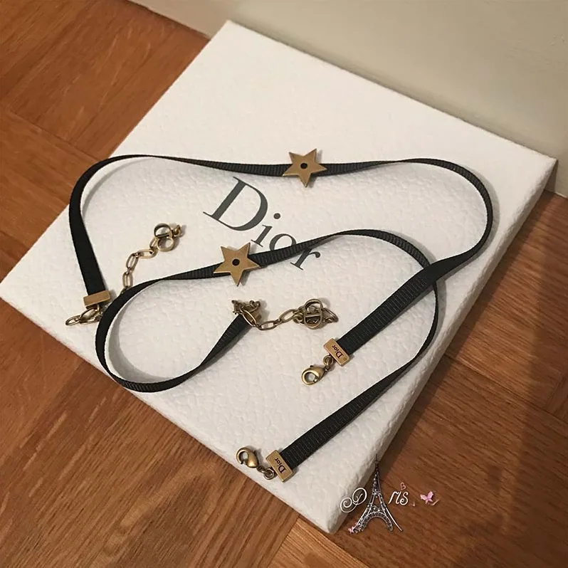 Dior D Porte-Bonheur Choker for Women in Black