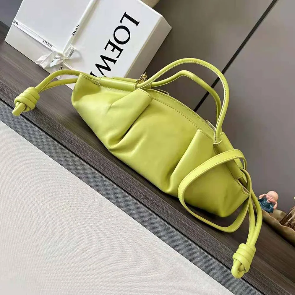 Loewe Small Paseo Bag in Shiny Nappa Calfskin for Women in Yellow Loewe Small Paseo Bag in Shiny Nappa Calfskin for Women in Yellow
