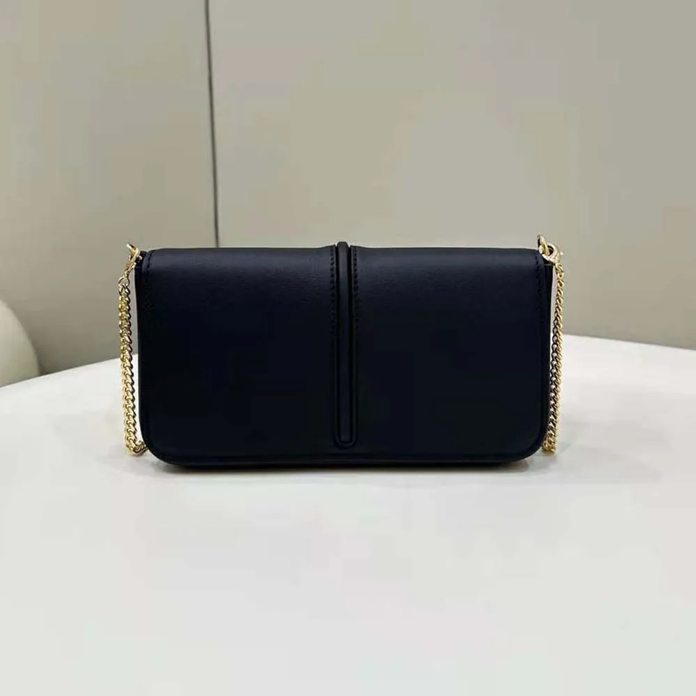 Fendi Fendigraphy Phone Pouch Black Leather Wallet for Women