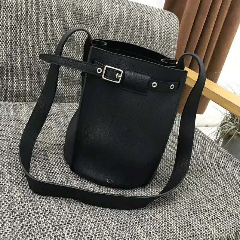 Celine Big Bag Bucket in Supple Grained Calfskin for Women in Black