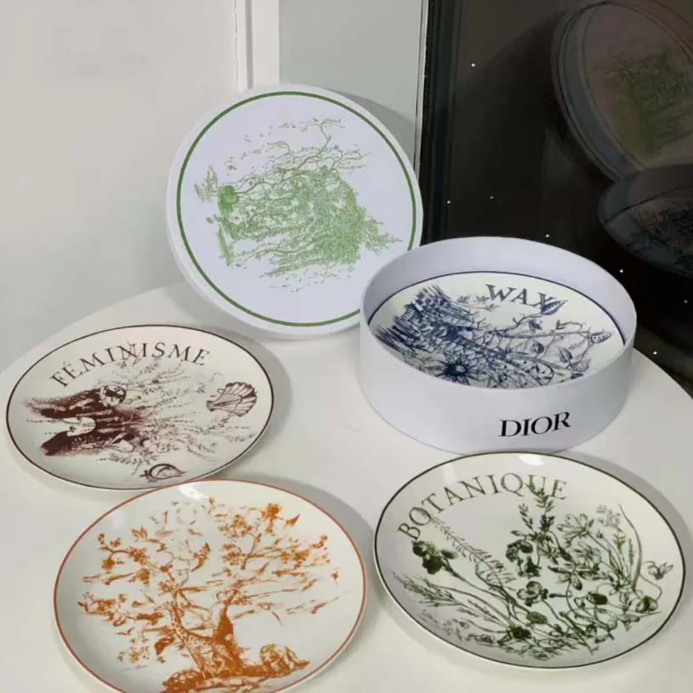 Dior Set of 4 Dinner Plates Multicolor ABCDIOR Liberté, Océan, Quatre Saisons, Nuage for Unisex Dior Set of 4 Dinner Plates Multicolor ABCDIOR Liberté, Océan, Quatre Saisons, Nuage for Unisex