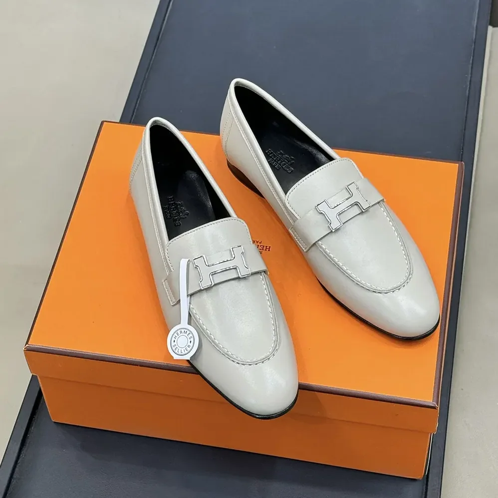 Hermes Paris Loafer in Goatskin for Women in Gray