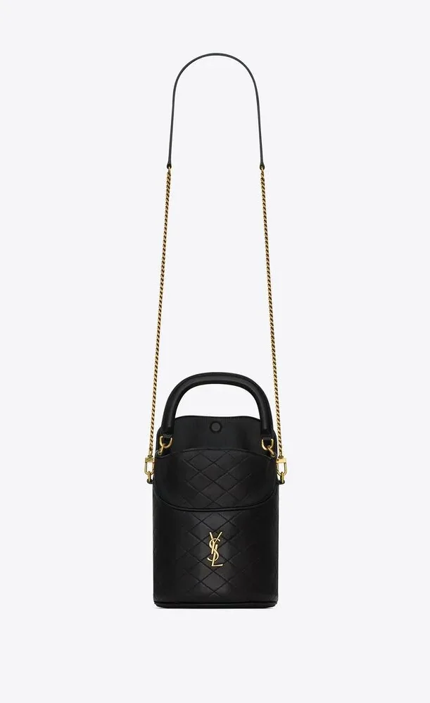 Saint Laurent Gaby Bucket Bag Black 7.5 Inches/ Saint Laurent Gaby Bucket Bag Black 7.5 Inches/