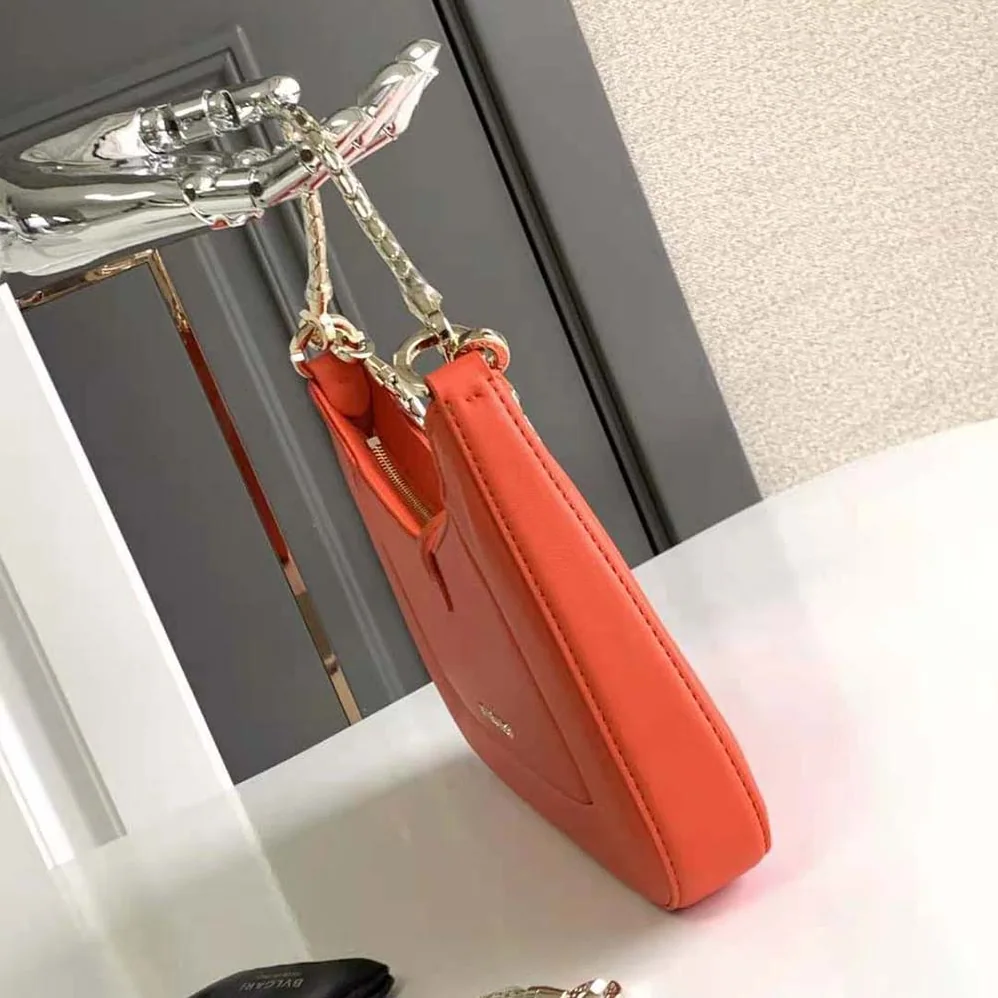 Bvlgari Serpenti Baia Small Shoulder Bag in Calf Leather for Women in Orange Bvlgari Serpenti Baia Small Shoulder Bag in Calf Leather for Women in Orange