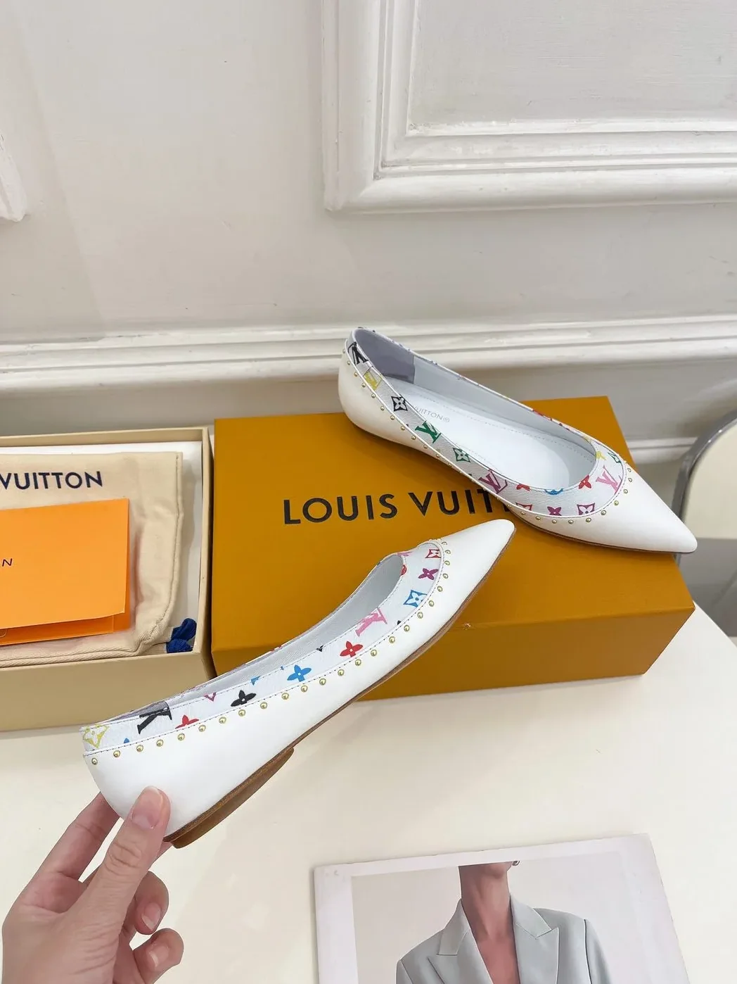Louis Vuitton Flat Ballerina White Louis Vuitton Flat Ballerina White