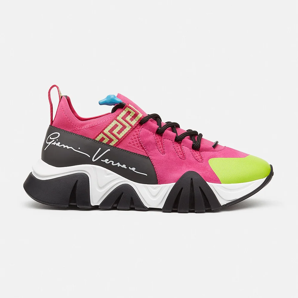 Versace Squalo Knit Sneakers for Women in Rose