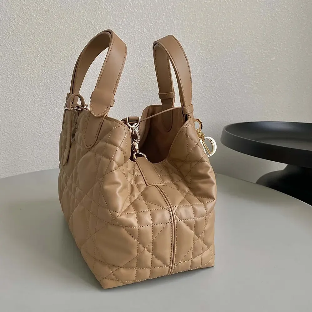 Dior Medium Dior Toujours Bag Medium Tan Macrocannage Calfskin for Women