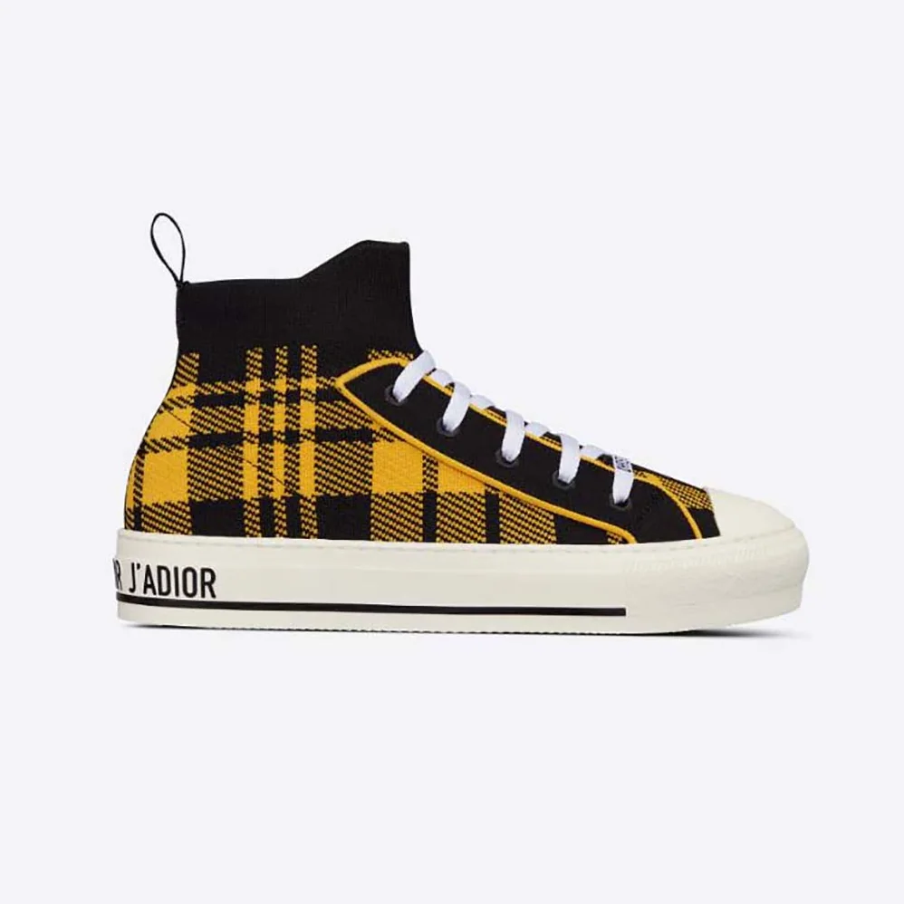 Dior Walk'N'Dior Sneaker Yellow and Black Check'n'Dior Technical Mesh for Women