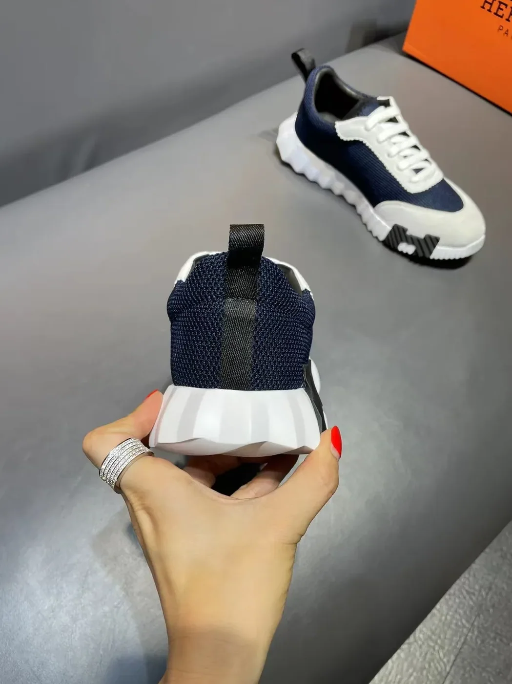 Hermes Bouncing Sneakers Dark Blue Hermes Bouncing Sneakers Dark Blue