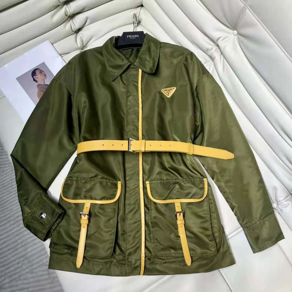 Prada Re-Nylon Jacket for Women in Green Prada Re-Nylon Jacket for Women in Green