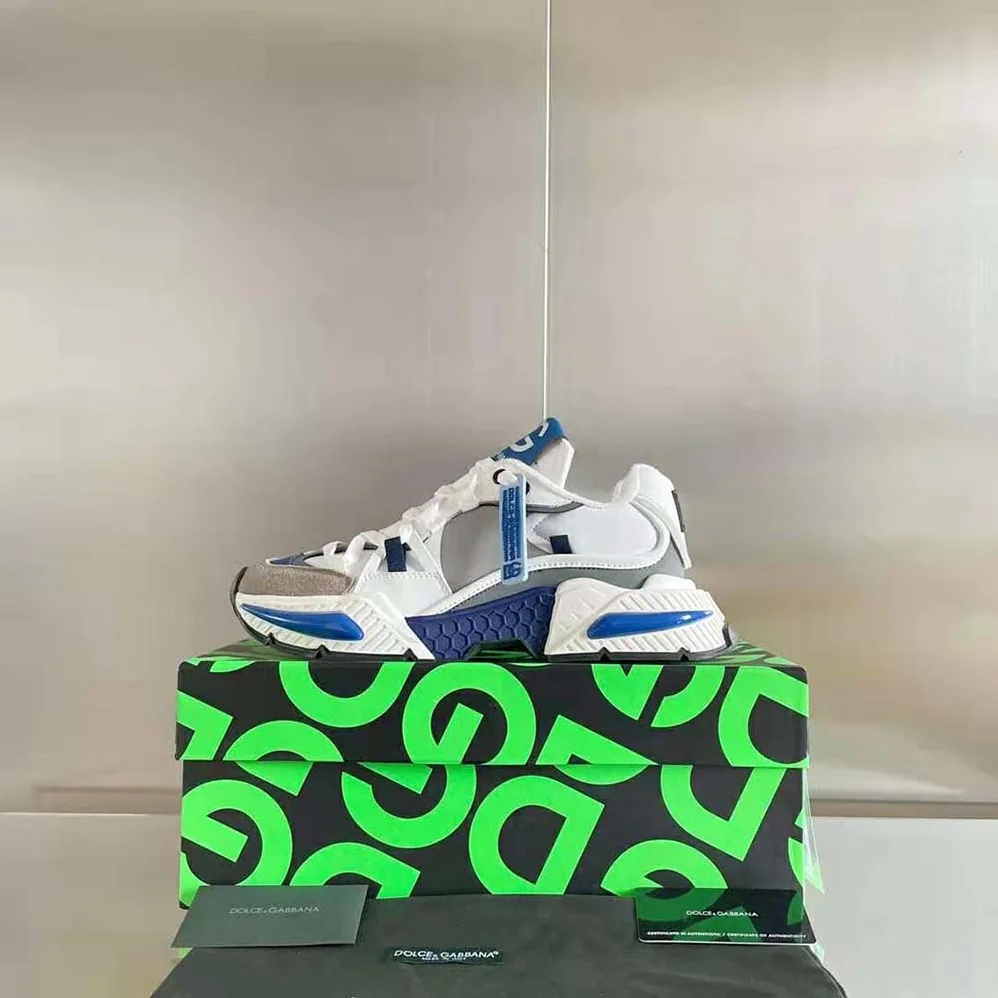 Dolce Gabbana D&G Mixed-Material Airmaster Sneakers for Unisex in Navy