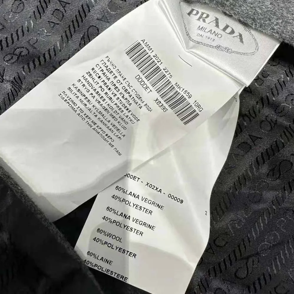 Prada Single for Women in breasted Velour Coat