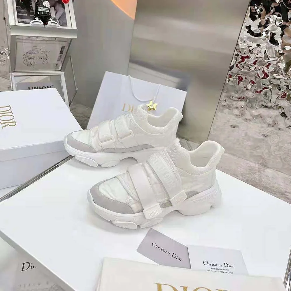 Dior D-Wander Sneaker White Camouflage Technical Fabric for Women