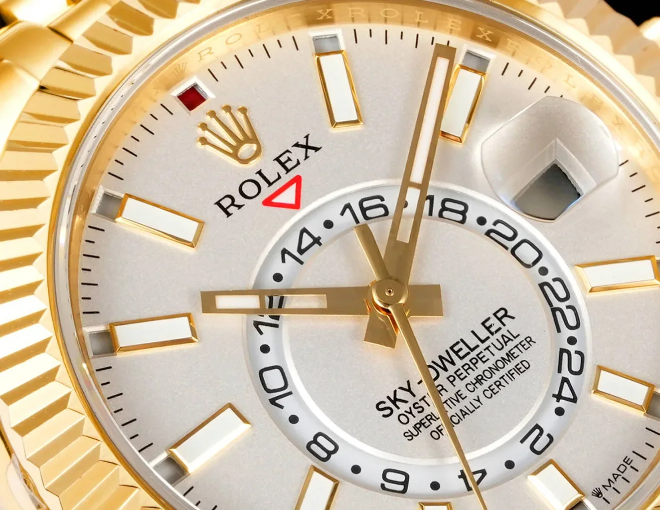 Rolex Sky Dweller Yellow Gold White Dial