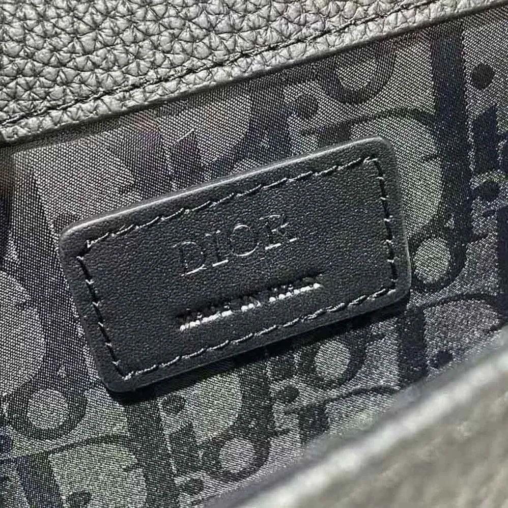 Dior Gallop Messenger Bag Black Grained Calfskin for Men