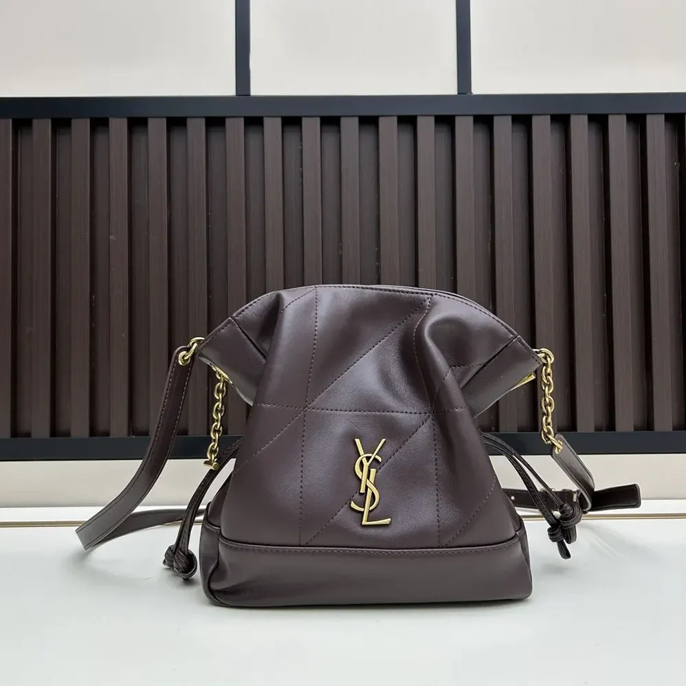 Saint Laurent YSL Jamie Mini Shoulder Pouch In Lambskin for Women in Maroon